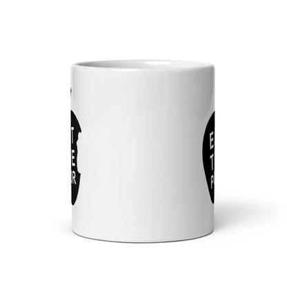 White glossy mug