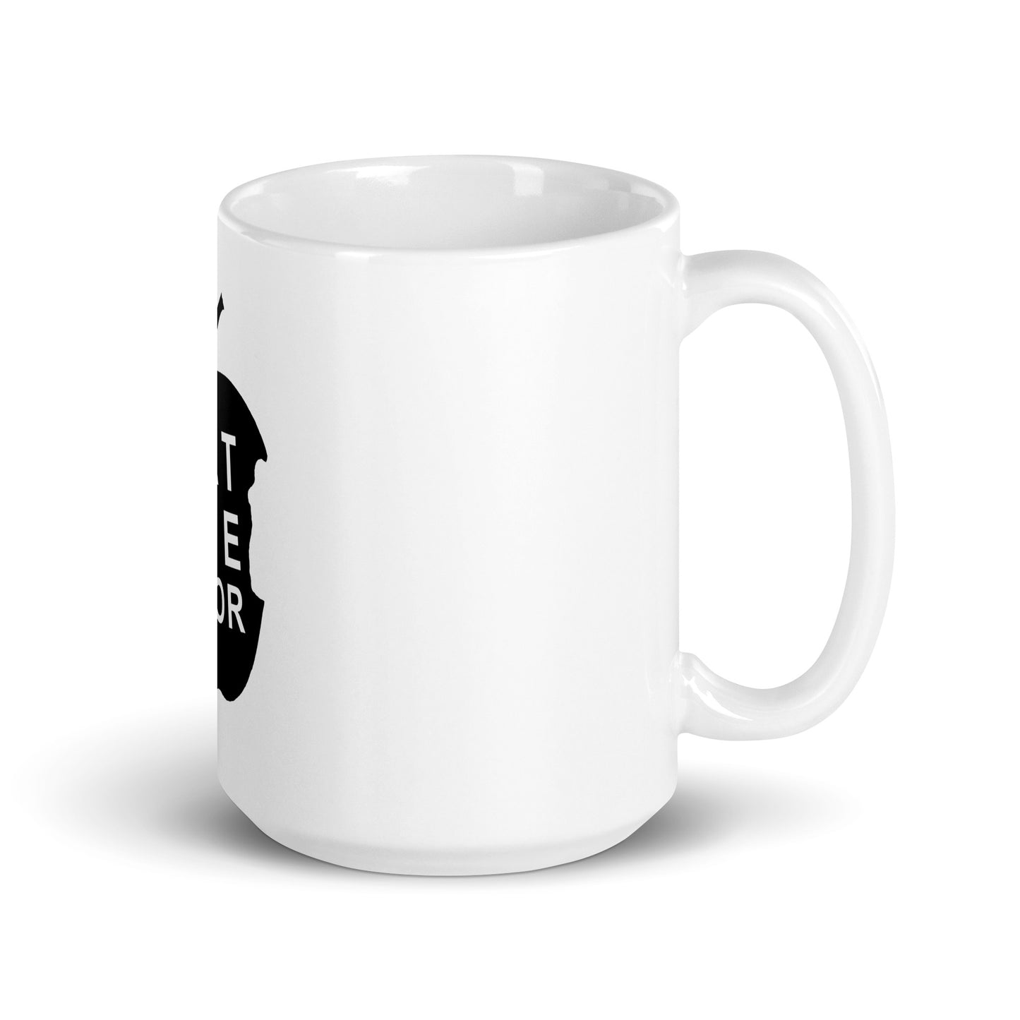 White glossy mug