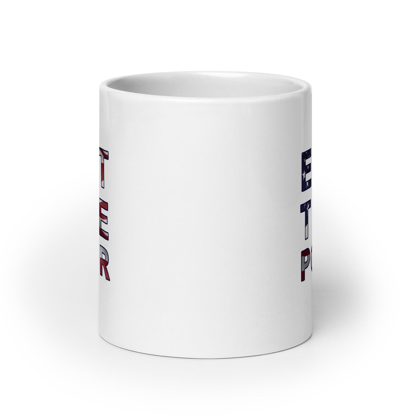 White glossy mug