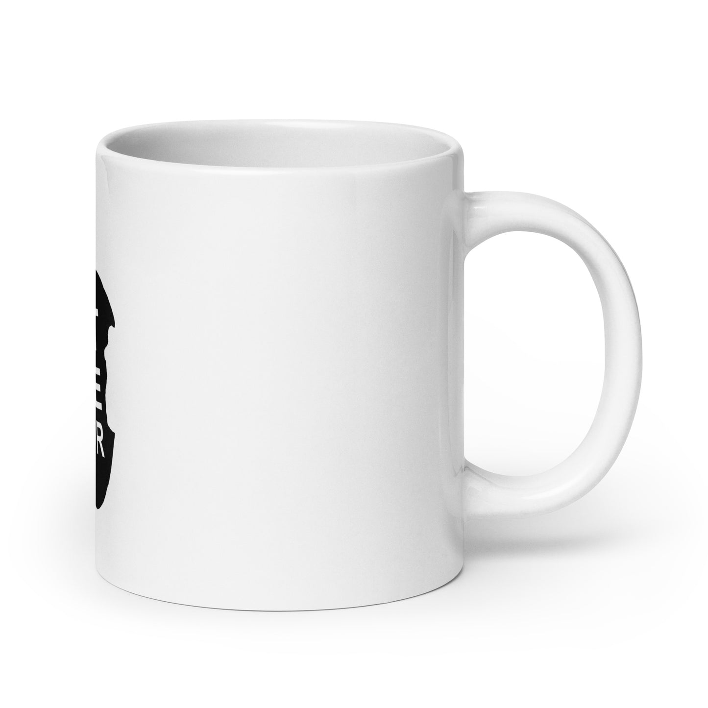 White glossy mug