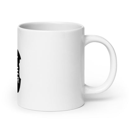 White glossy mug